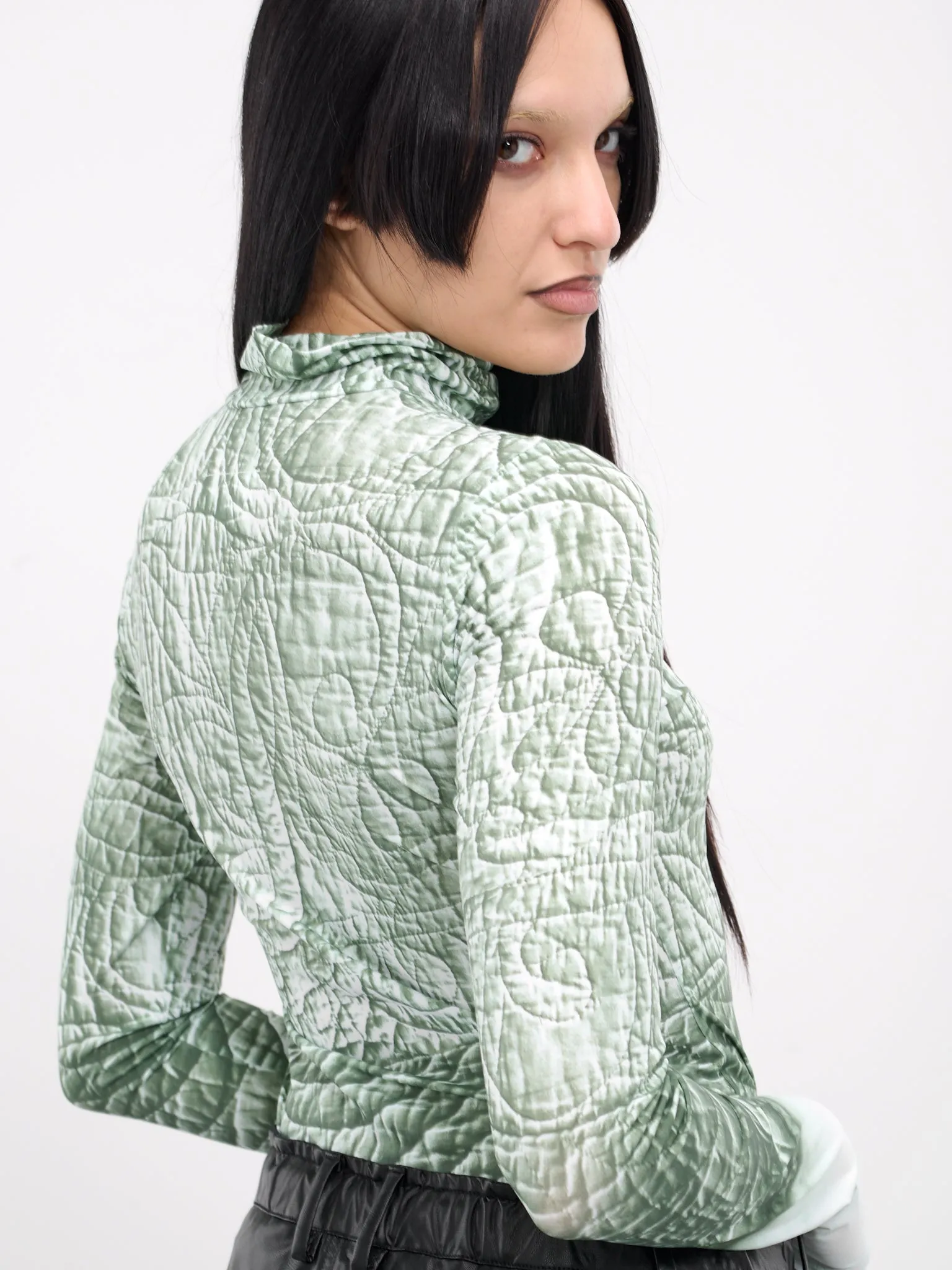 Trompe L'oeil Print Top (S52NH0021-M20026-IGUANA)