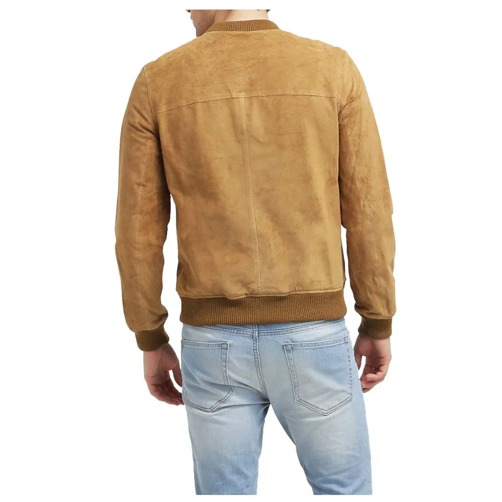 USA Suede Leather Bomber Jacket