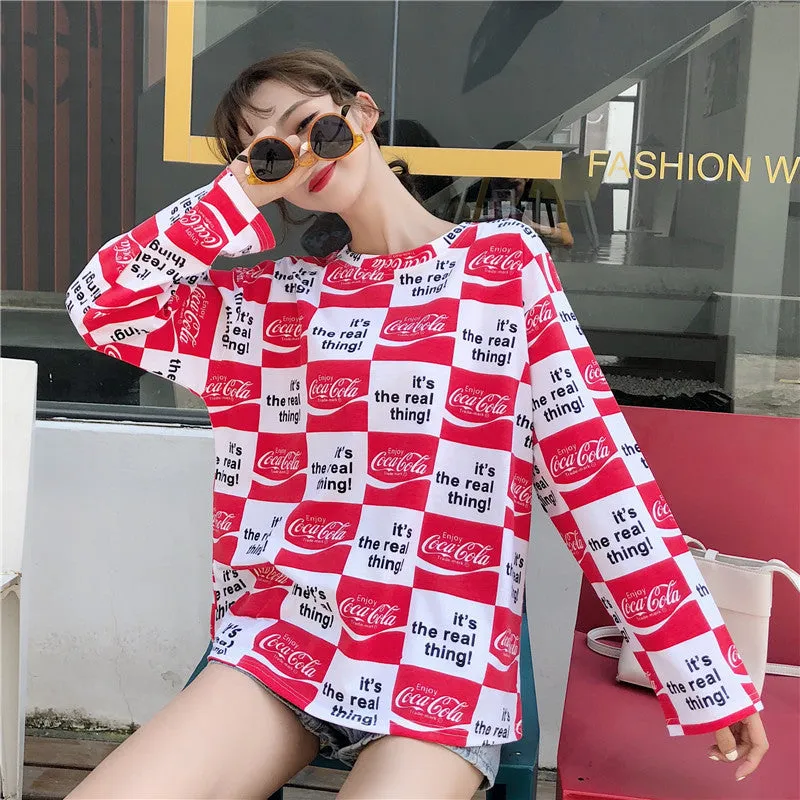 VenusFox Women cartoon print Oversized Graphic Casual Boyfriend T-Shirts