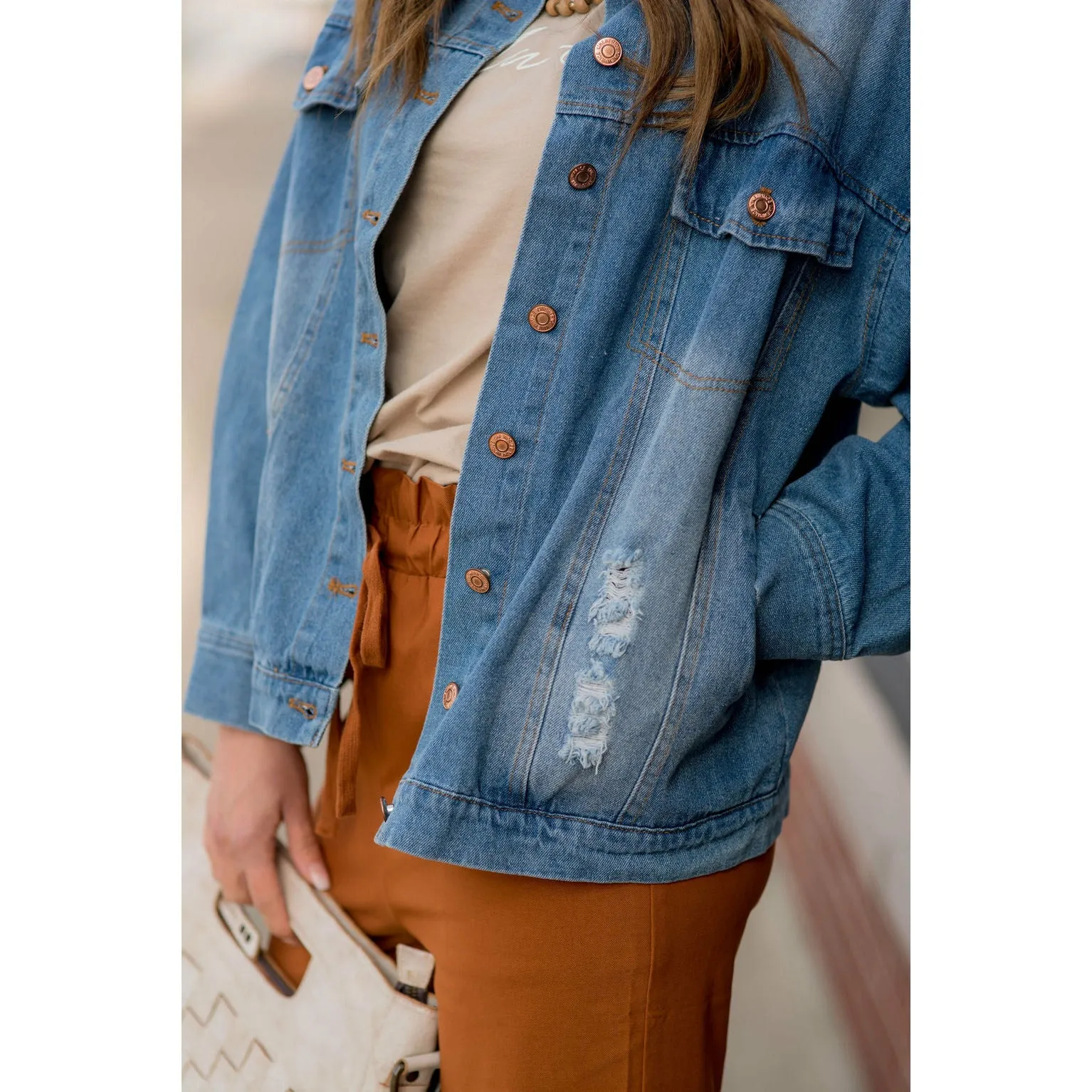 Vintage Lightly Distressed Denim Jacket