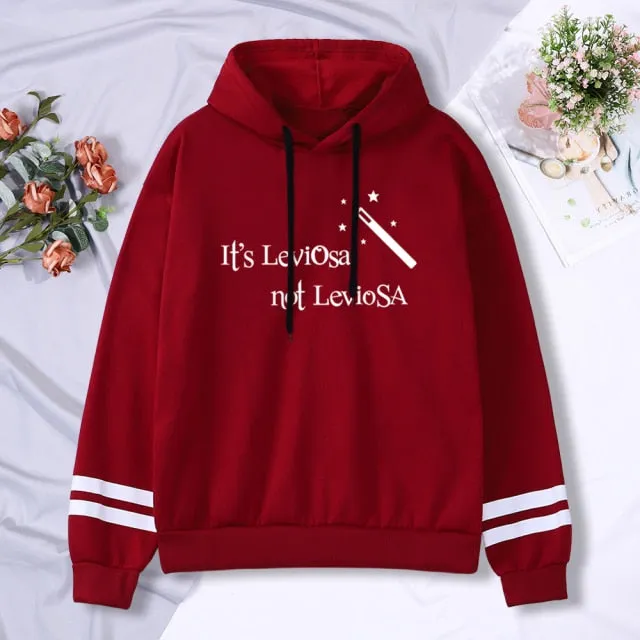 Wjczt Women Hipster Streetwear Sweatshirts 2021 It&#39;s Leviosa Magic Fleece Casual Hoodies Female Autumn Harajuku Tracksuit Brand Hooded