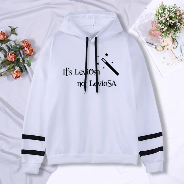 Wjczt Women Hipster Streetwear Sweatshirts 2021 It&#39;s Leviosa Magic Fleece Casual Hoodies Female Autumn Harajuku Tracksuit Brand Hooded