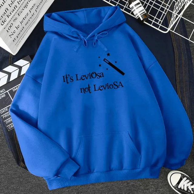 Wjczt Women Hipster Streetwear Sweatshirts 2021 It&#39;s Leviosa Magic Fleece Casual Hoodies Female Autumn Harajuku Tracksuit Brand Hooded