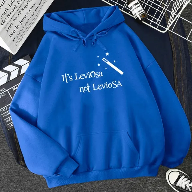 Wjczt Women Hipster Streetwear Sweatshirts 2021 It&#39;s Leviosa Magic Fleece Casual Hoodies Female Autumn Harajuku Tracksuit Brand Hooded