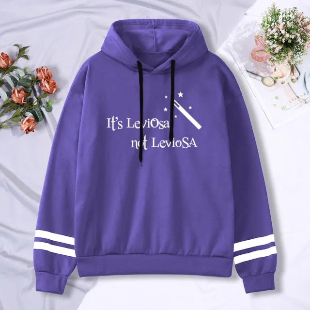 Wjczt Women Hipster Streetwear Sweatshirts 2021 It&#39;s Leviosa Magic Fleece Casual Hoodies Female Autumn Harajuku Tracksuit Brand Hooded