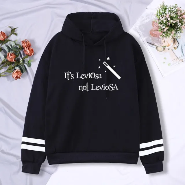 Wjczt Women Hipster Streetwear Sweatshirts 2021 It&#39;s Leviosa Magic Fleece Casual Hoodies Female Autumn Harajuku Tracksuit Brand Hooded